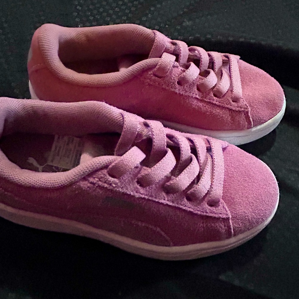 Girls pink puma sneakers 11c
